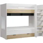 Кровать двухъярусная СкайЛайт СЛ-30К, цвет Блэквуд ячменный/Графит/Белый
